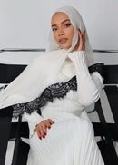 White Swan - MODAL LACE HIJAB