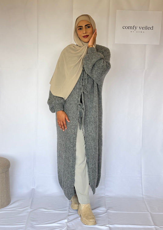 Long cardigan winter color Dark Grey