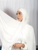 ANGELIC WHITE - Matching Hijab & Non-Slip Undercap