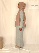 Modest 2 piece winter outfit Light Grey