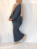 Modest 2 piece winter outfit Dark Blue