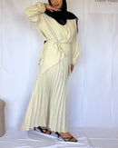 Modest 2-Piece Dress Cream