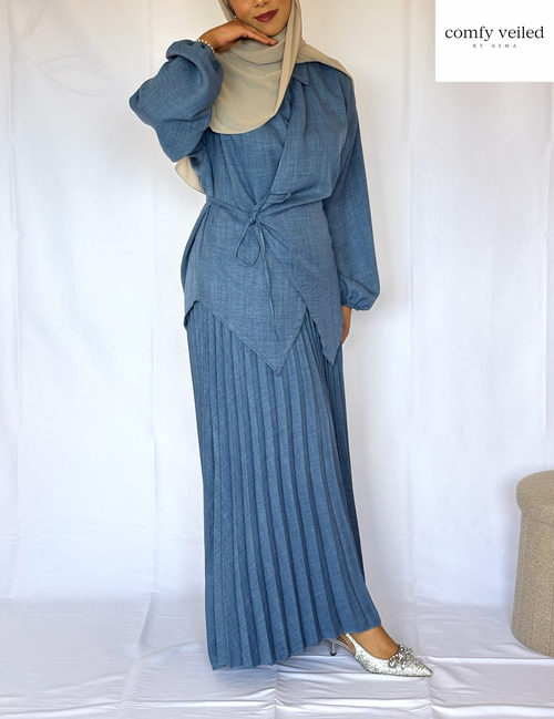 Modest 2-Piece Dress Denim
