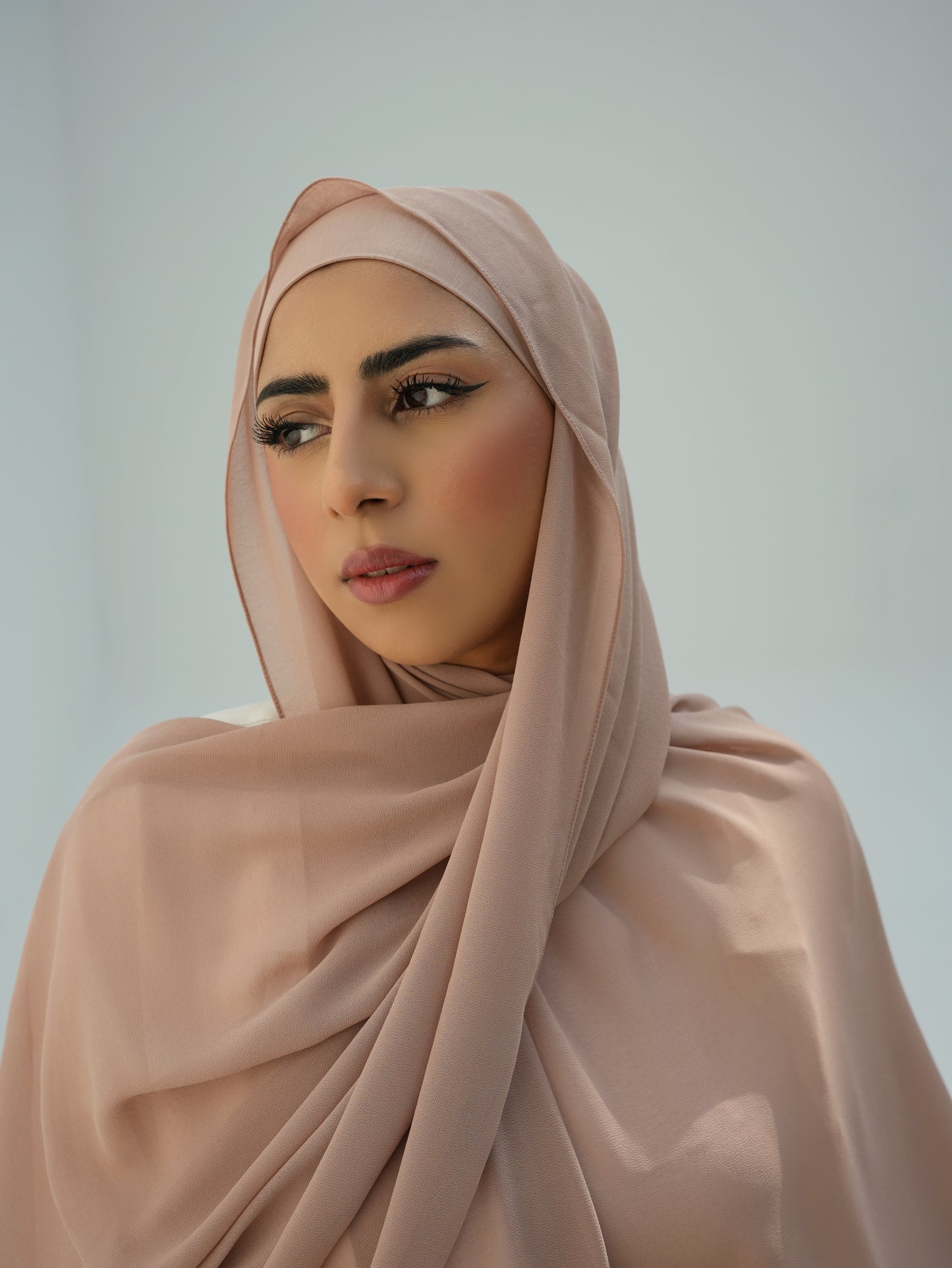 TAUPE BLUSH (Brown Undertone) - Matching Hijab & Non-Slip Undercap