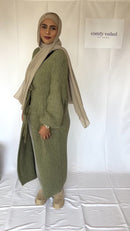 Long cardigan winter color Pistachio