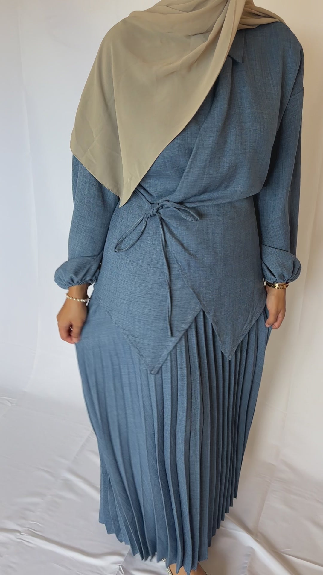 Modest 2-Piece Dress Denim