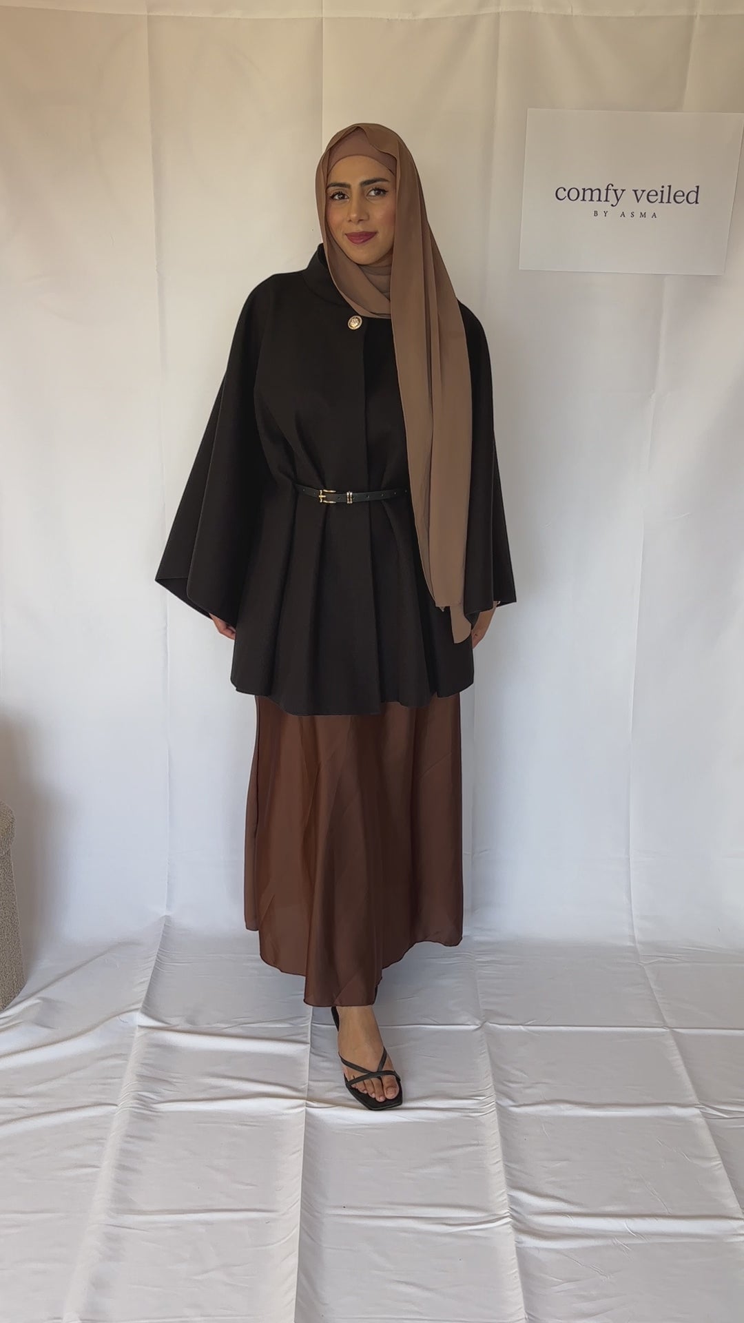 Aaliyah Black Cape Jacket